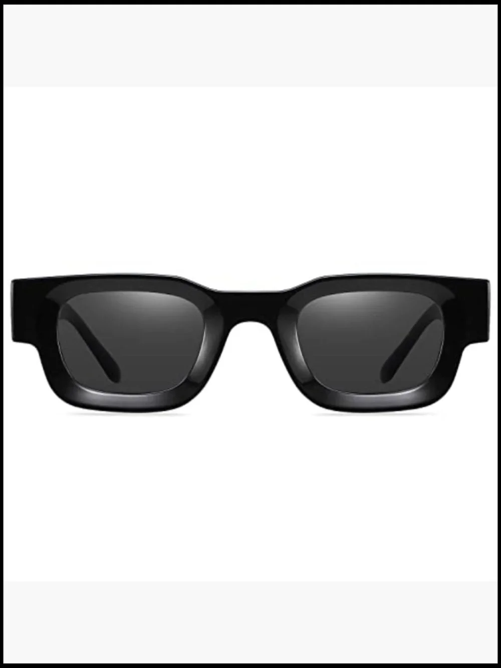 Thick Square Frame Polarized Sunglasses UV400 Protection Chunky Rectangle